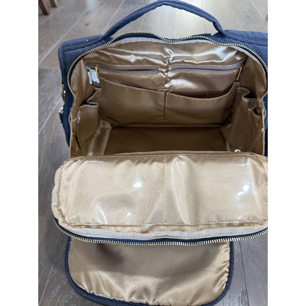JUJUBE Ju Ju Be BFF INDIGO Gold CHROMATICS BFF Diaper Bag Backpack Handbag New - Picture 11 of 11